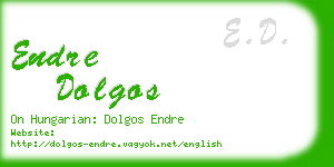 endre dolgos business card